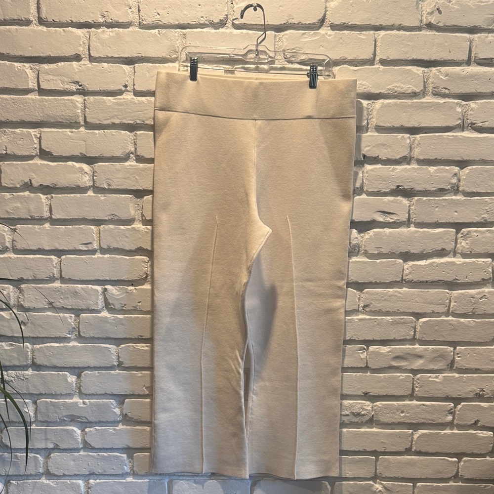 J. Crew Delaney kickout sweater pant in ivory/cream NWT